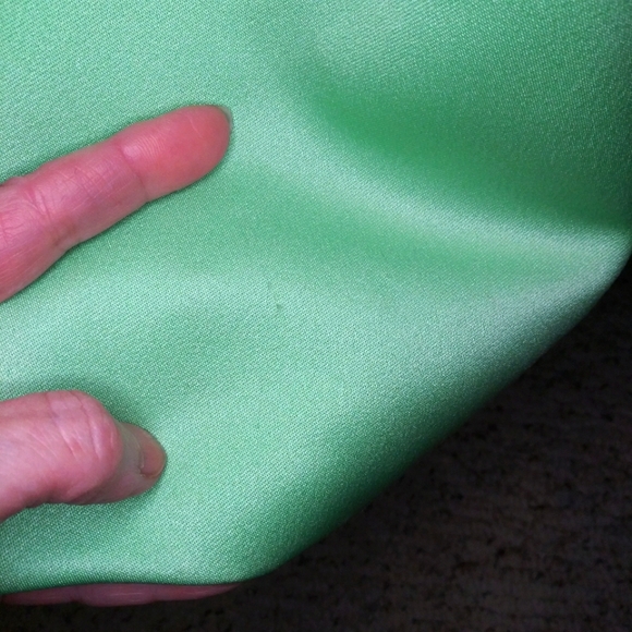 Vintage One-Of-A-Kind Handsewn Black Gold/Mint Lame´ Bodice Long Cocktail Dress - Picture 14 of 16